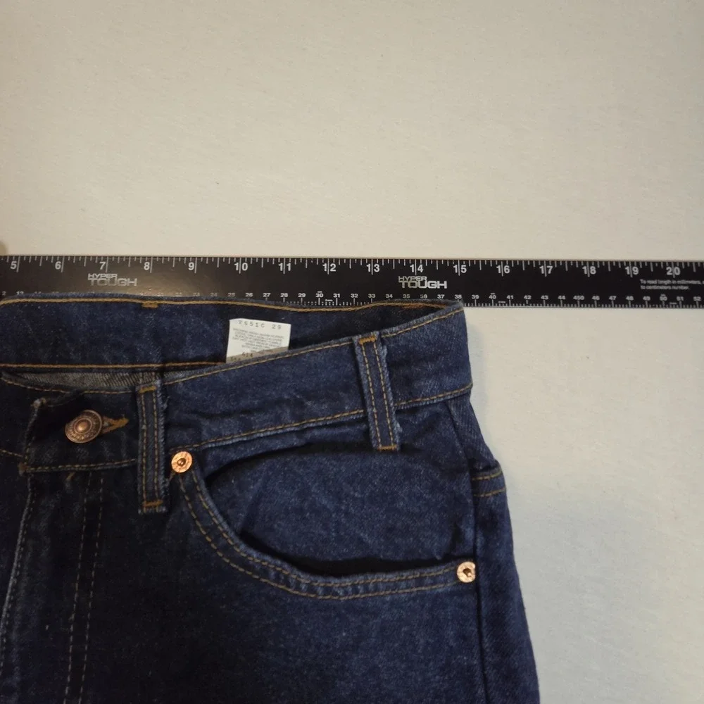 Vintage Levi's Jeans 517 Saddleman Bootcut 32x34 Dark Wash Denim USA Orange Tab